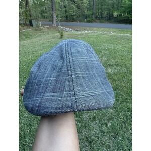 Stetson Men Newsboy Cap Medium Gray Linen Cotton Blend S/M